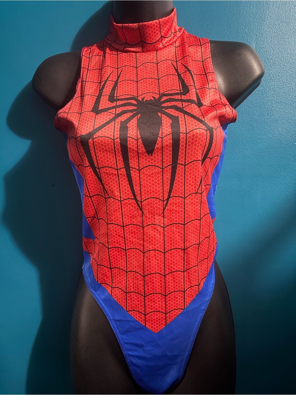 Spider-Man-Inspired Bodysuit with Matching Headband – One Size